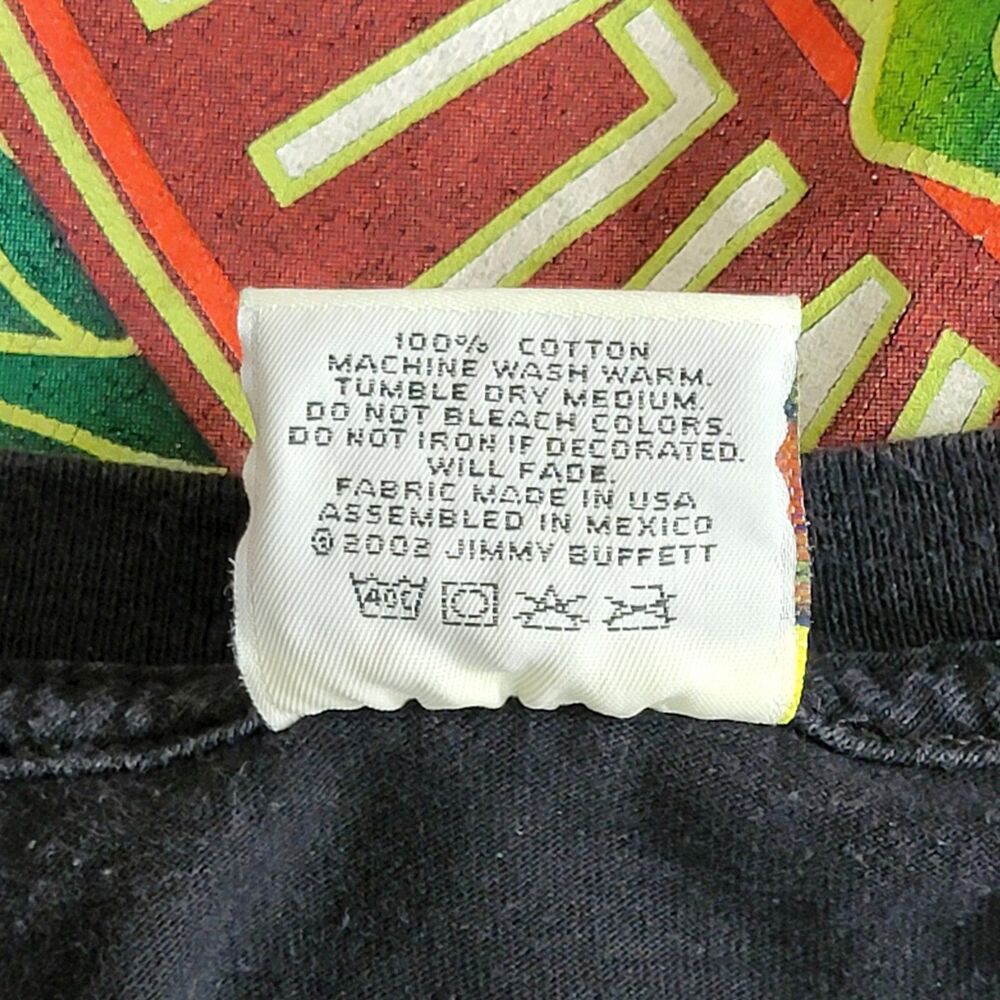 Vintage Jimmy Buffett Margaritaville T-Shirt Mens Large Black Imported Tequila - Picture 10 of 10